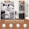 Vintage Multi-Functional Three-Layer Foldable Detachable Brown Wood+Metal Display Rack Customizable Wardrobe Bedroom Living Room
