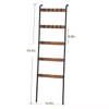 Factory Wholesale 5-Tier Foldable Wooden Ladder Shelf for Magazine Storage Flower Display Decorative Storage Wardrobes Bathrooms