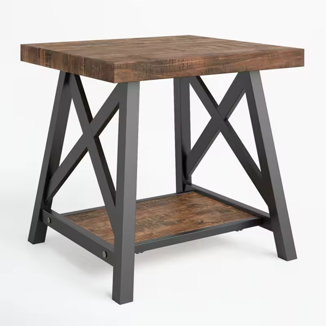 Custom Contemporary 2-Tier End Table Antique Style for Living Room Bedroom Dining Balcony Hotel Use for Apartment