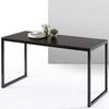 Industrial Coffee Table Small Apartment Living Room Rectangle Wood Stable Metal Side Black Home Conference Table