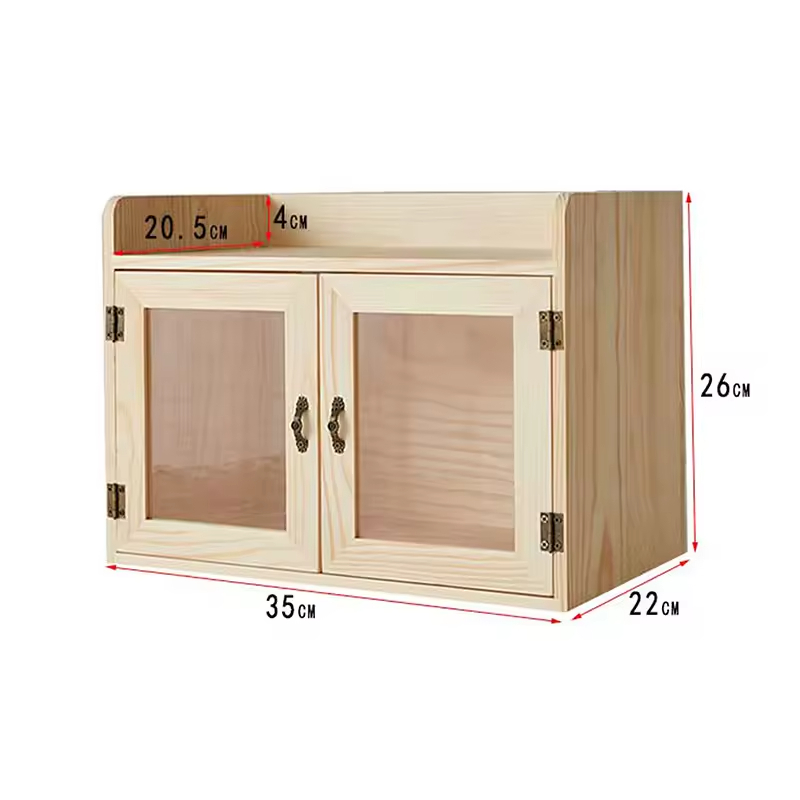 Solid Wood Durable Space-Saving Modern Desktop Storage Box Customizable Color Rectangle Shape for Home Skin Care Jewelry Makeup