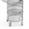 Space Saving 3 Floor Rolling Storage Trolley with Wheels Ideal for Kitchen and Bathroom Use Enhancing Organization and Mobility