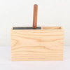 Bamboo Wooden Knife Holder with Blocks & Roll Bags-Modern Home Decor Durable & Space-Saving