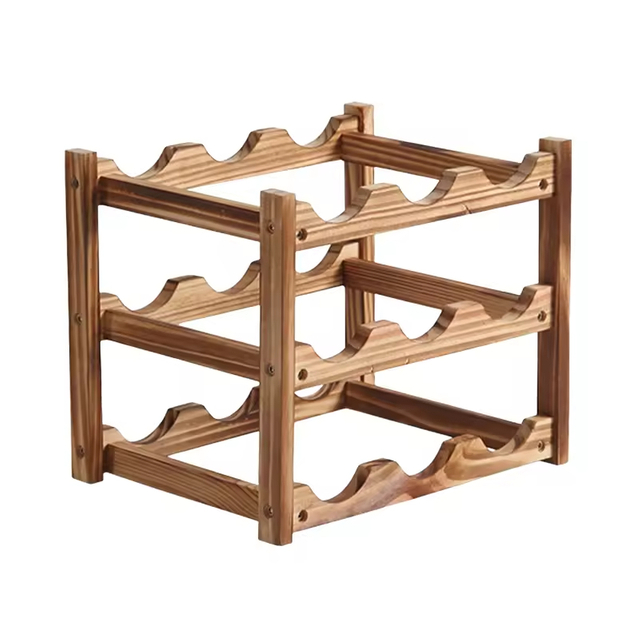 Rustic Wine Rack Wood Wine Bottle Rack Organizer Wooden Wine Storage Display Holder