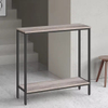 OEM ODM Wholesales 29.5'' Home Slim Console Table Steel + Wood Narrow Accent Table for Entryway Living Bookcases Bookshelves