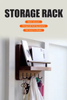 Wall Mounted Mail Bill Rack Woodenkey Holder for Wall with Shelf for Home with 5 Hooks