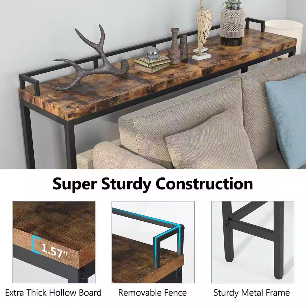 Custom Creative Rustic Iron Wood Console Table Farmhouse Dining Apartment Home Furniture Hotel Living Room Entryway Hallway
