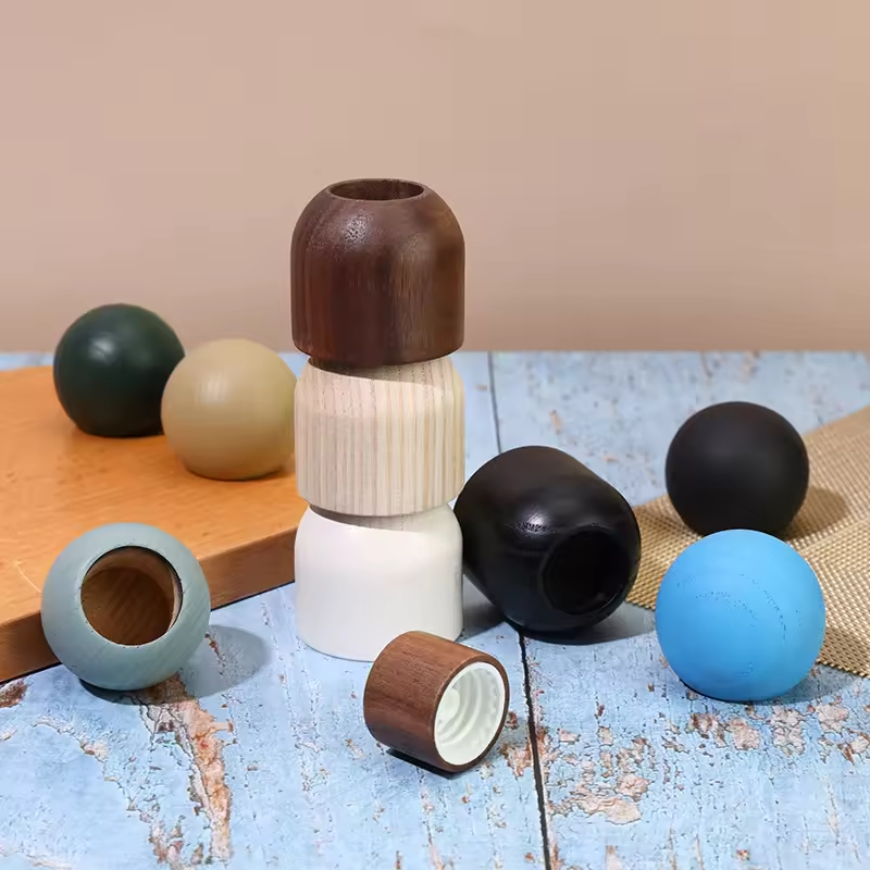 Good Quality 25mm Unfinished Rectangle Ball Natural Wood Plated Spacer Beads Charm Finding Big Hole Middle