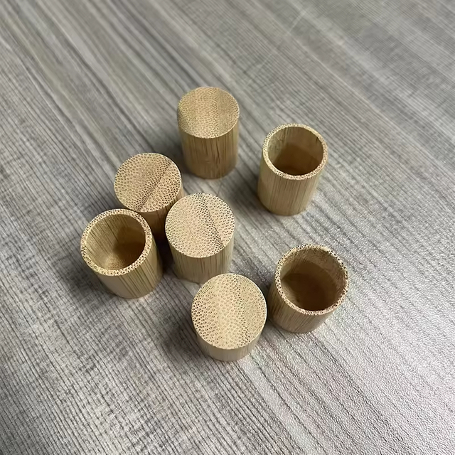 Child Proof Tamper-evident Wooden Cap 18mm with Drops Plug for Essential Oil Bottle Customizable Color Modern Design