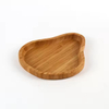 Bamboo Wood Rectangle Dish Modern Tableware Fruit Nut Tray Love Design Durable Space-Saving for Kids Parties