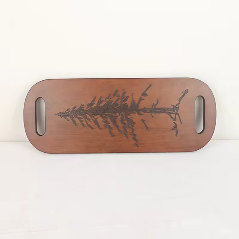 Extra Long Acacia Wood Charcuterie Boards Durable Space-Saving Modern Cheese Platter Double Handles Serving Board for Meal Fruit