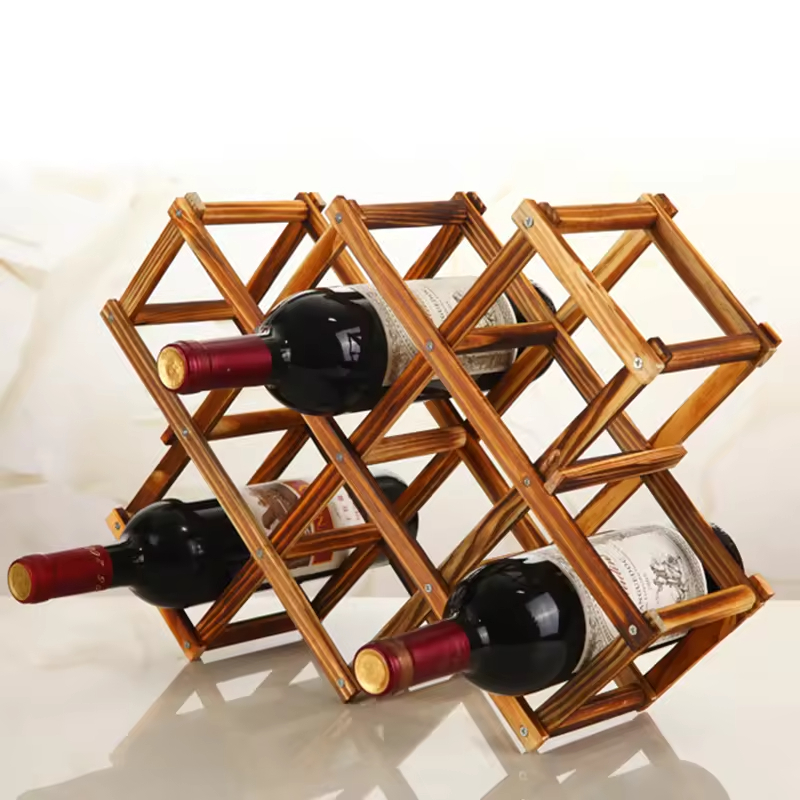 Modern Durable Space-Saving Wooden Wine Rack with Customizable Color Designed for Easy Cleaning and Home Bar Use