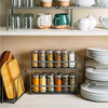 Hot-Selling Eco-Friendly Carbon Steel Floor Type Single-Tier Seasoning Rack Home Kitchen Storage Shelf Organizer with Spice Rack