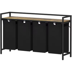 Factory Custom Pull Waterproof Strong Load-Bearing Bathroom Laundry Clothes Basket Organizer Large Top Shelf 4 Removable Bags 4