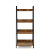 Factory ODM OEM Office Organizer 4-Shelf Ladder Bookcase with Wood & Metal for Living Room Office Balcony Kitchen Storage