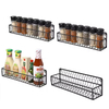 Factory Custom Kitchen Storage Rack Wall Mounted Spice Jar & Rack Set 4-Layers Kitchen Stainless Steel Seasoning Rack