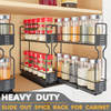 Hot-selling ODM Seasoning Rack Counter Top Carbon Steel Storage Shelf Organizer for Home Kitchen Spice Rack Organizer