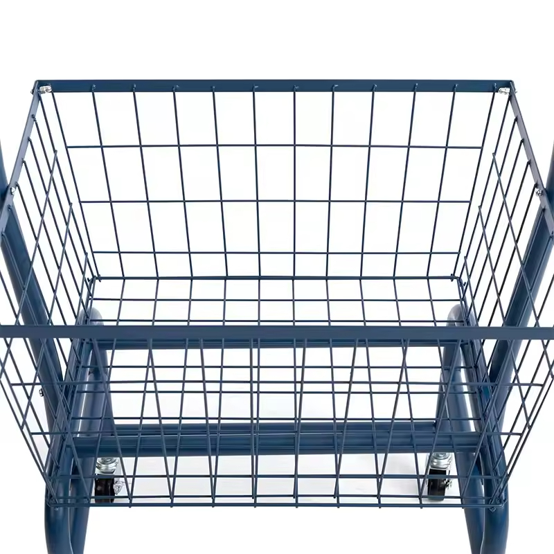 Custom Wheeled Heavy Duty Clothes Rack with One Wire Storage Basket Rolling Garment Racks Clothes Holder