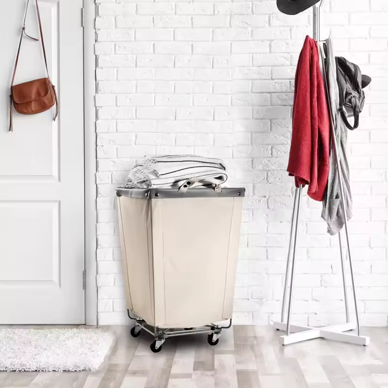 OEM&ODM Laundry Basket with Wheels Laundry Hamper with Removable Wash Bag Household Goods Rolling Laundry Basket
