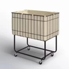 OEM ODM Factory Metal Deep Set Wire Basket Storage Cart Fabric Lining for Kitchen Food Bathroom Beverage Rolling Laundry Basket