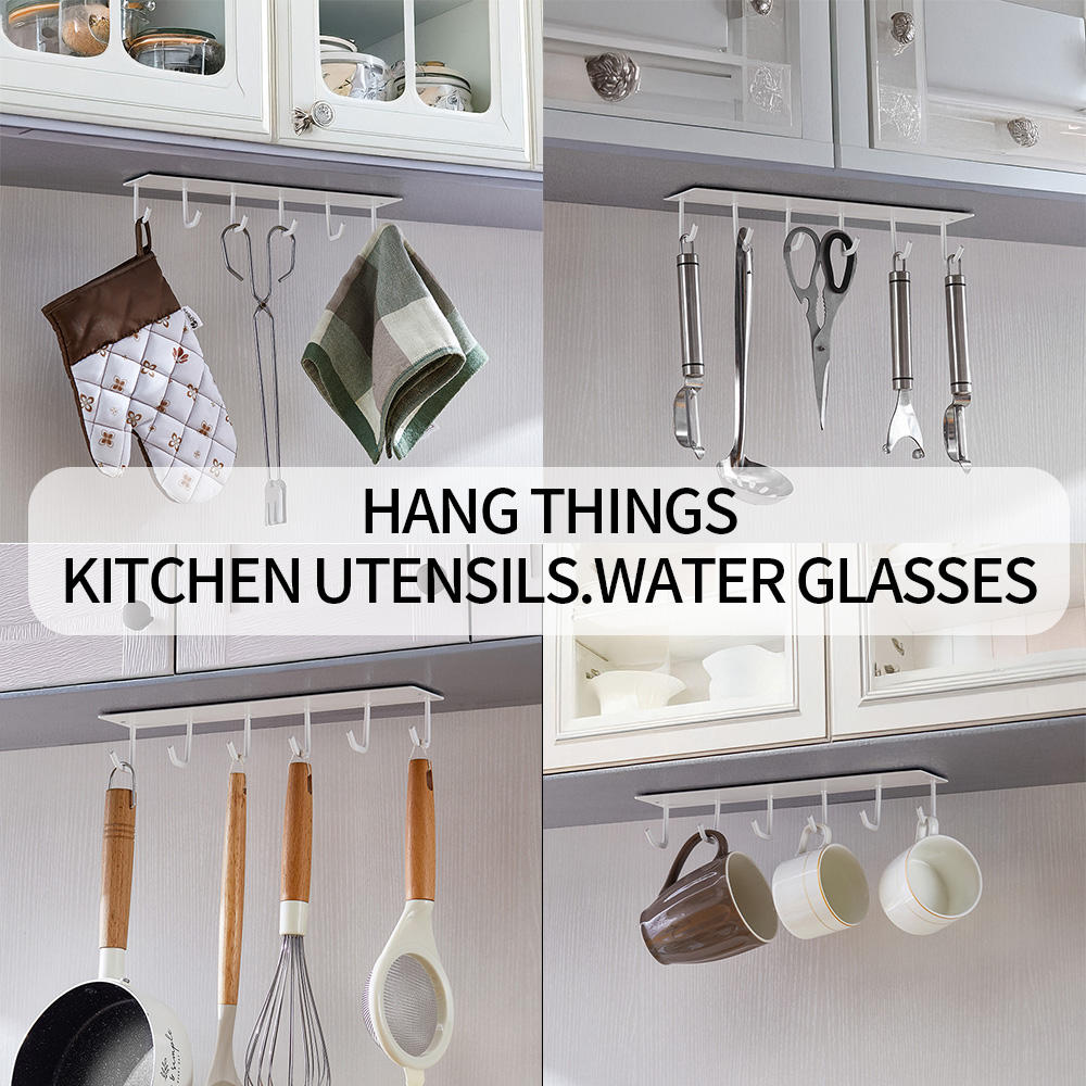 Custom Wall Mounted Fridge Shelves with 2 Spiral Holder and 6 Hooks for Kitchen and Stove Magnetic Refrigerator Spice Rack