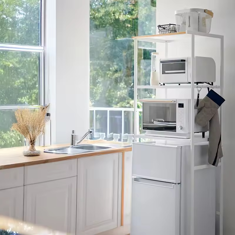 Home Kitchen Appliance Storage Rack, Standing Organizer Shelves