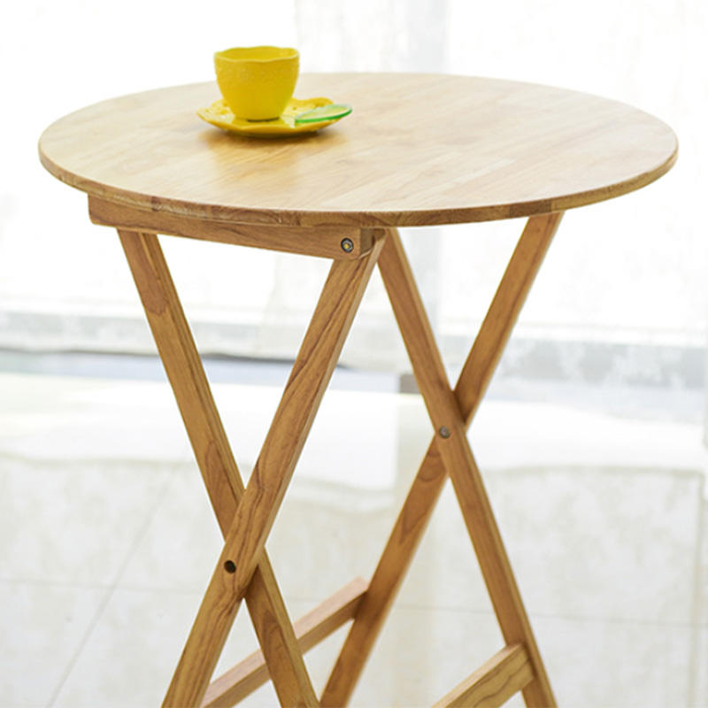 Teak Folding Outdoor Camping Table X-shaped Portable Modern Durable Space-Saving Garden Sofa Side End Table