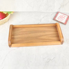 Acacia Wood Modern Durable Rectangular Serving Plate with Customizable Color for Home Kitchen Decorative Trays