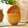 Wholesale Acacia Wooden Modern Rectangle Shape Customizable Color Kitchen Dinnerware Set Food Soup Bowls Household Fruit Basin