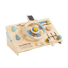 Wooden Modern Rectangle Driving Steering Wheel Toy Kids Busy Board Durable Early Educational Driver Pretend Play Set