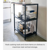 Custom Home 3-Tiered Metal and Wooden Kitchen Storage Rack for Vegetables and Fruits Factory Direct Cabinet