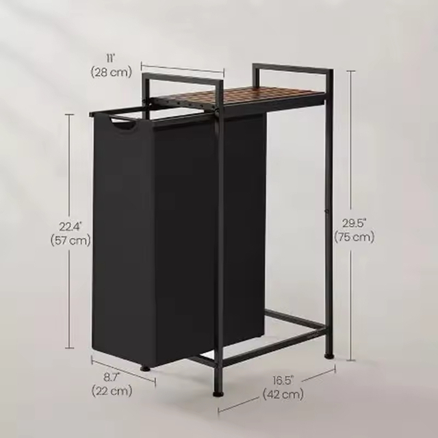 OEM ODM Household Laundry Storage Basket with a Pull-Out and Removable Bag Laundry Basket Laundry Hamper