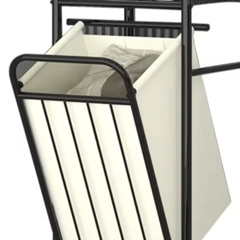 Factory Custom Laundry Basket With Wheels Metal and Clothes With Removable Wash Bag Household Goods Rolling Laundry Basket