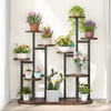 Customized Black Indoor Plant Stand Multi-Tier Metal Flower Bonsai Pots Display Rack Powder Coated Multi-Purpose Stand