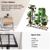 Customized 4-Tier Indoor Metal Plant Stand Multi-Purpose Flower Black Pot Shelf Rack Corner Plant Stand Storage Holders Racks