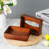 Wooden tissue box