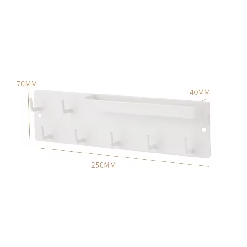 Sturdy Wall-Mounted Keyholder with Entryway Shelf Hooks Bathroom Suitable Keyholder Entrance Hanger for Jackets Glasses Leashes