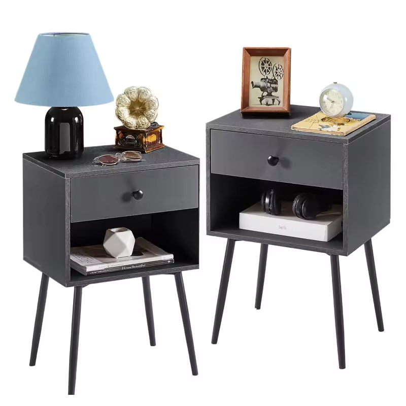 Factory Hot-selling ODM&OEM 2-layers Living Rooms Office Storage Shelves Sofa Table End Table Bedroom Side Table