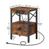OEM & ODM Modern Solid Wood Nightstand with Charging Station Drawer USB Ports Outlet Storage Shelf Bedroom Furniture