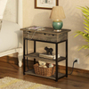 Factory Customize End Table Equipped With Built-in Outlets With USB Charging Ports End Table With Storage and Charging Station