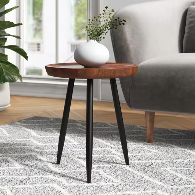 The Factory Sells Tailor-made Living Rooms and Bedrooms Side Tables Made of Antique Metal and Wood End Table