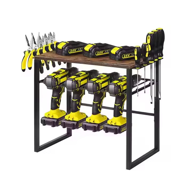 Heavy-Duty Wall-Mounted Garage Shelf Rack Power Tools Storage Box Display Utility Rack