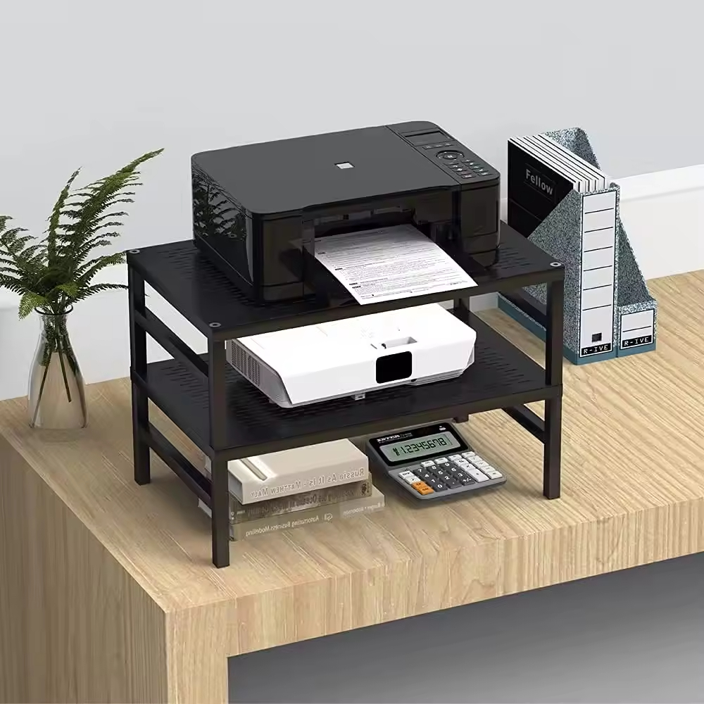 Custom Ergonomic Metal Standing Type Single Tier Monitor Stand Riser Anti-slip Desk Organizer Computer Stand