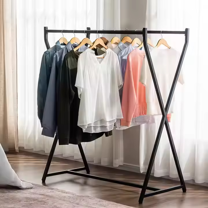 Modern Luxury Double Coat Rack Stand Gold Detachable Hanger Steel Iron Design Multi-Application Home Bedroom Living Bathroom