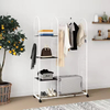 Custom Clothes Storage Hanger Rack Luggage Storage Rack Gold and White Coat Hangers Bedroom Floor Drying Rack