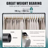 Factory Custom Wholesale Single Pole Drop Belt Wheel Rolling With Brake Industrial Pipe Clothing Rack Black Drying Rack