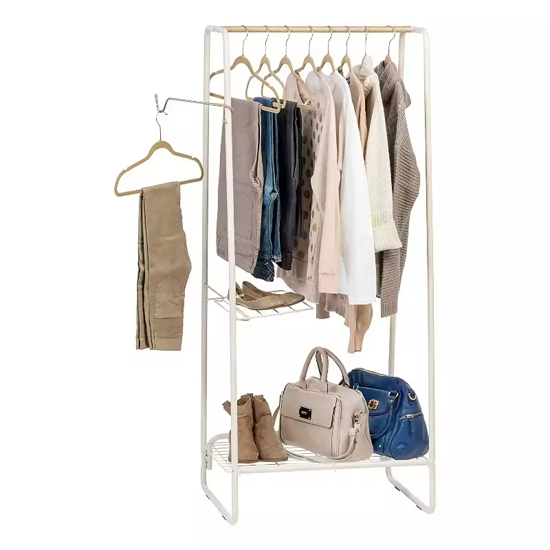 Factory Wholesales ODM Clothes Locker Space Saving Steel Storage Rack Bedroom Multi-functional Clothing Rack