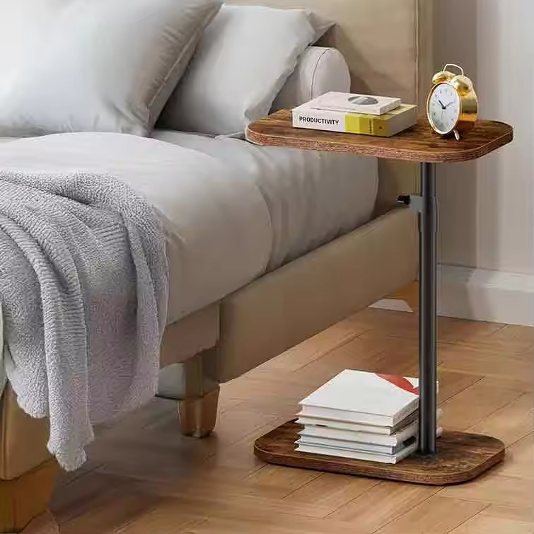 Height Adjustable Sofa Side Table Bedside Mobile Table Fashion Simple Laptop Flip Desk End Table
