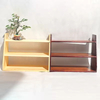Storage Rack Bookshelf Vintage Shelves Small Wooden Bookcase Indoor Plant Stands Desk Organizer