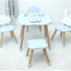 Children Bedroom Furniture Modern Durable Wood Study Reading Table for Kids Party and Chairs